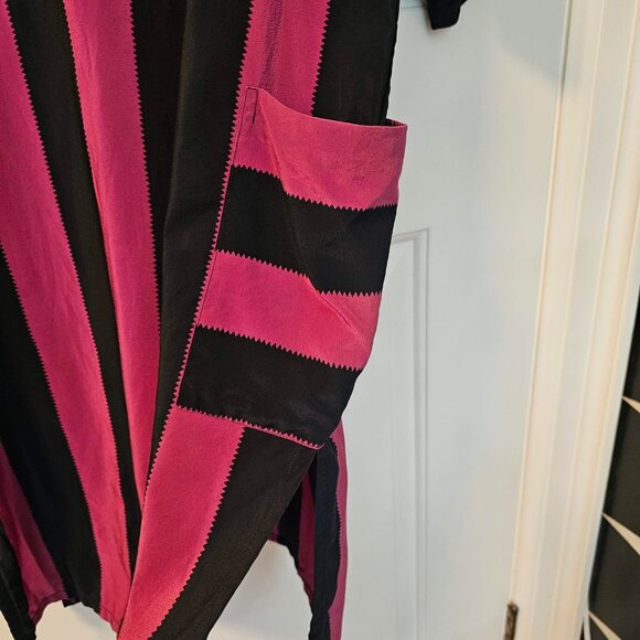 Dramatic Vintage Striped Silk Tunic/Dress - Picture 6 of 12